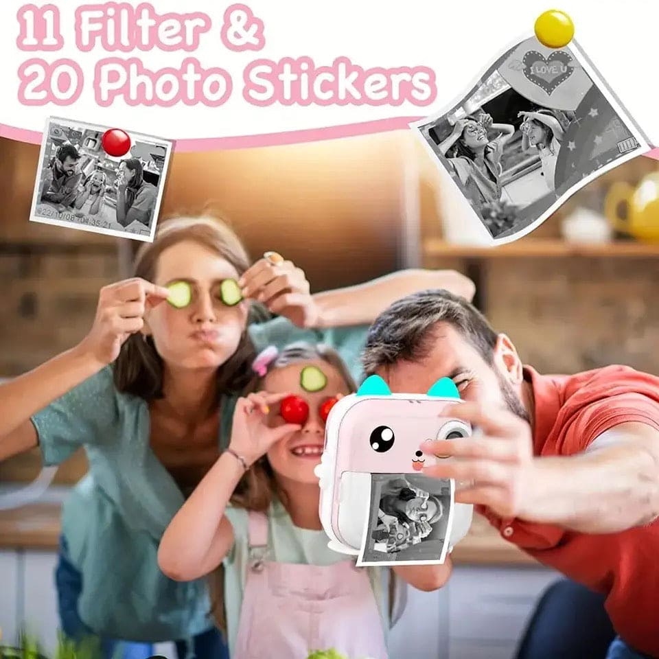 Cat Camera Printer, Children Instant Print Camera, Kids Photography Digital Photo Camera, 2-in-1 Portable Digital Camera, Pocket Printer With Thermal Paper Roll, Mini Bluetooth Photo Printer Camera Cat Camera Printer, Children Instant Print Camera, Kids Photography Digital Photo Camera, 2-in-1 Portable Digital Camera, Pocket Printer With Thermal Paper Roll, Mini Bluetooth Photo Printer Camera